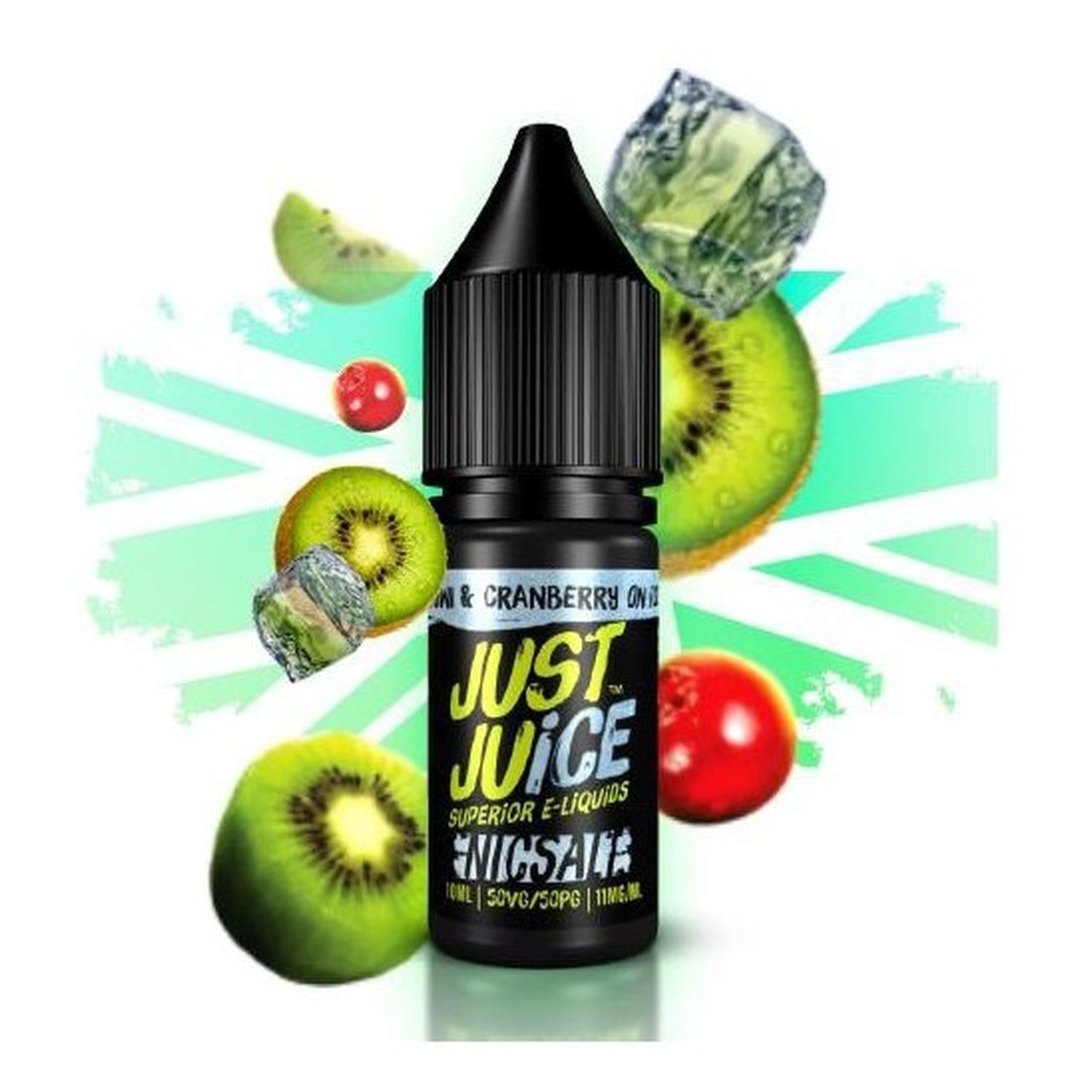 5056168830190 Just Juice Nic Salt Kiwi & Cranberry On Ice 20Mg 10Ml - Imagen 1