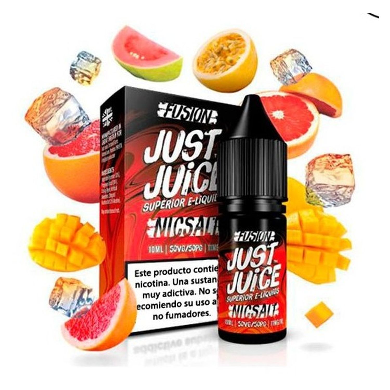 5056168855681 Just Juice Fusion Blood Orange Mango On Ice Nic Salt 10Ml - Just Juice - Imagen 1