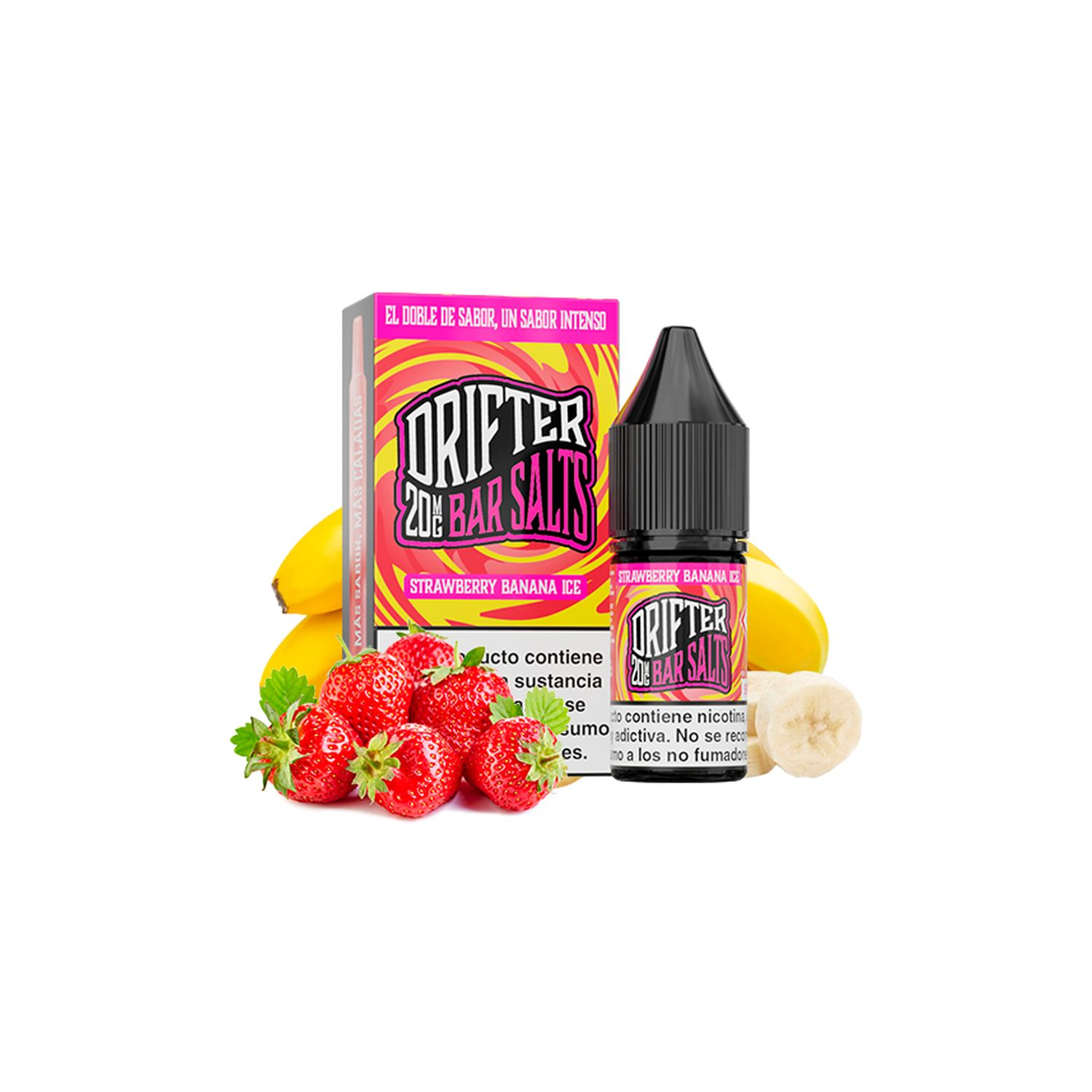 5056325637402 Drifter Strawberry Banana Ice Nic Salt 10Ml 20Mg Drifter Bar - Imagen 1