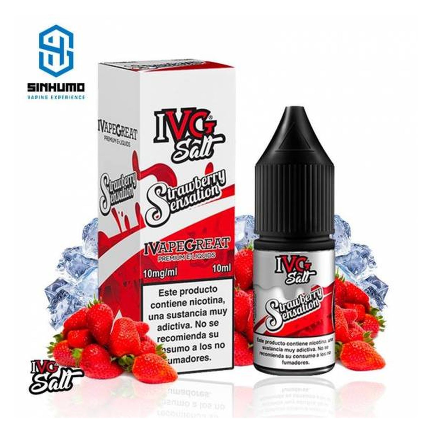 5056348072341 Sales Strawberry Sensation 10ml By IVG Salt - Imagen 1