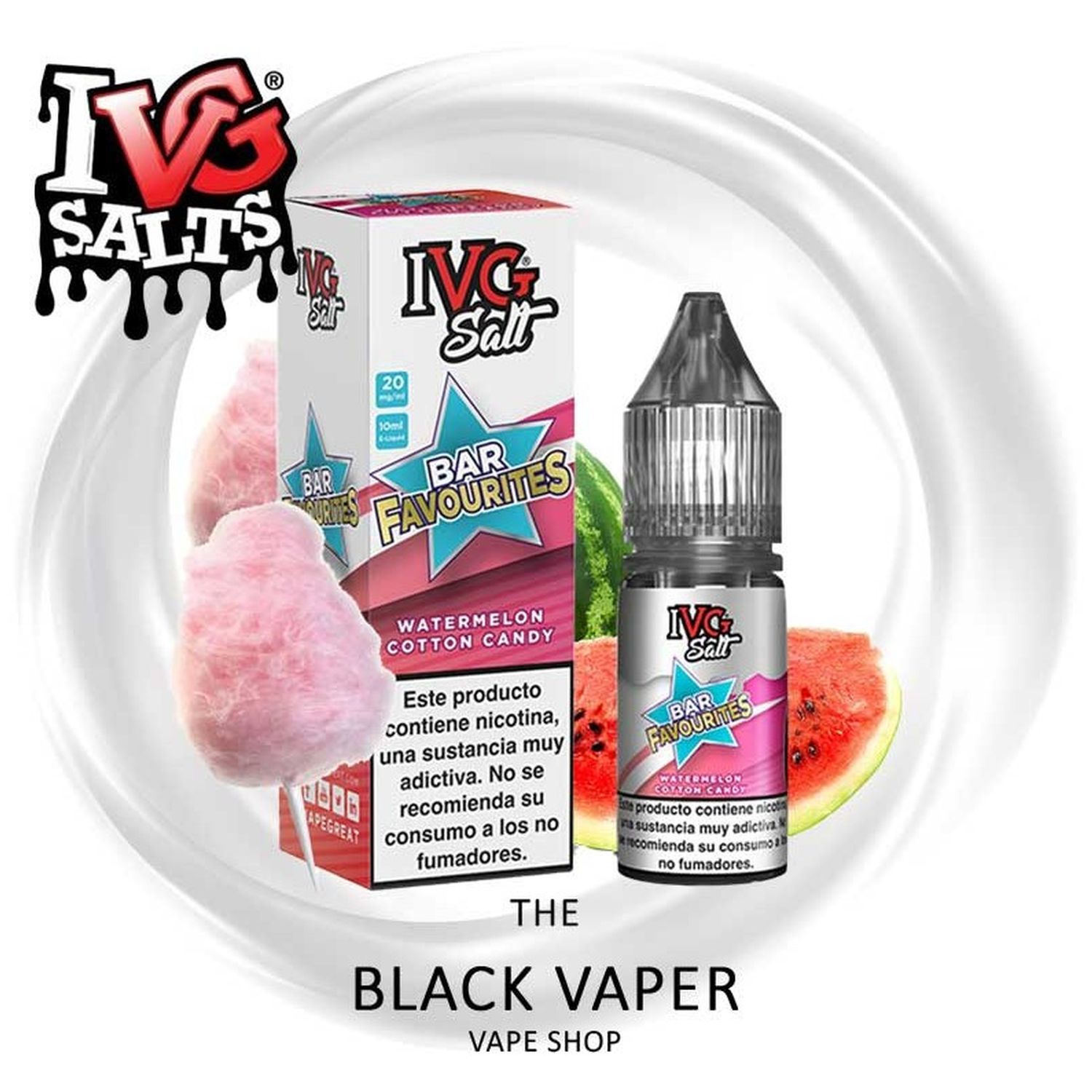 5056617541066 Watermelon Cotton Candy 10ml - IVG Salt - Imagen 1