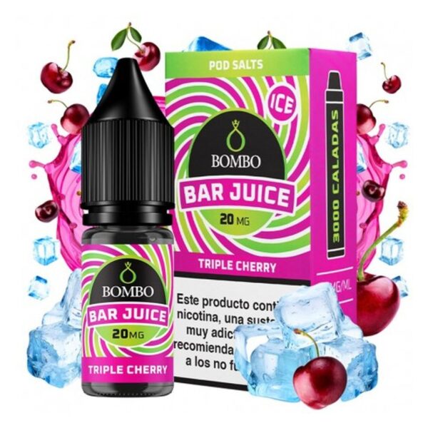 Bombo Bar Juice Triple Cherry 10Ml 20Mg - Bar Juice By Bombo