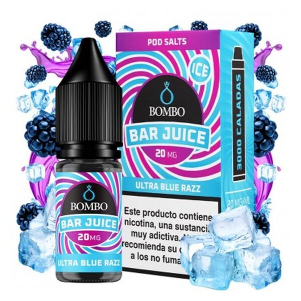 Bombo Bar Juice Ultra Blue Razz Ice 10Ml - Bar Juice By Bombo