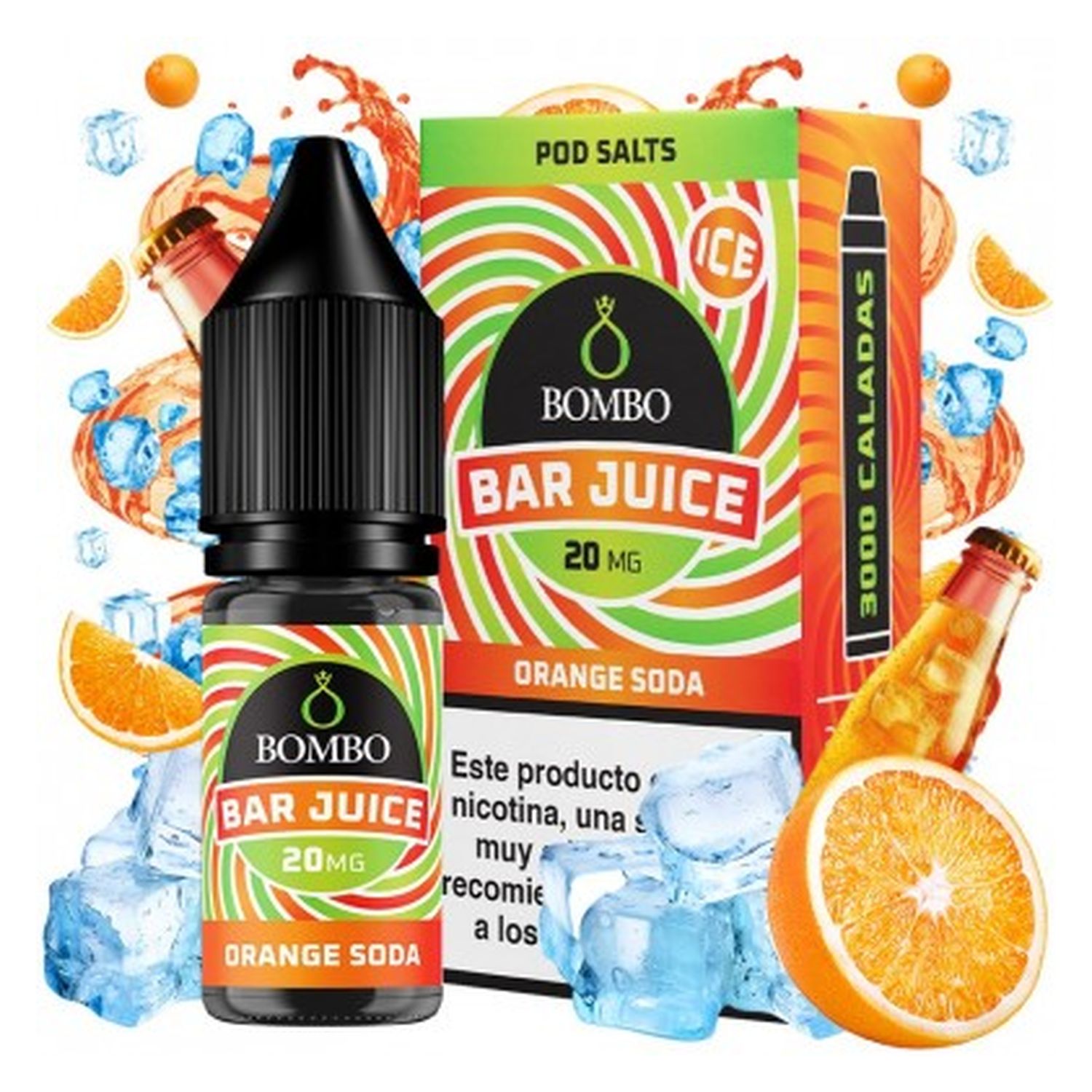 641837737617 Bombo Bar Juice Orange Soda Ice 10Ml 10Mg - Bar Juice By Bombo - Imagen 1