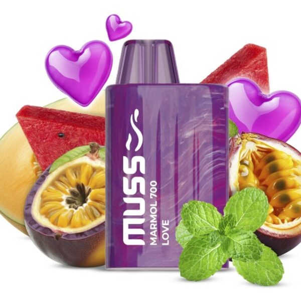 Muss Vaper Desechable Muss Marmol 700 Love 66 (Sandia, Melon, Higo Y Menta)