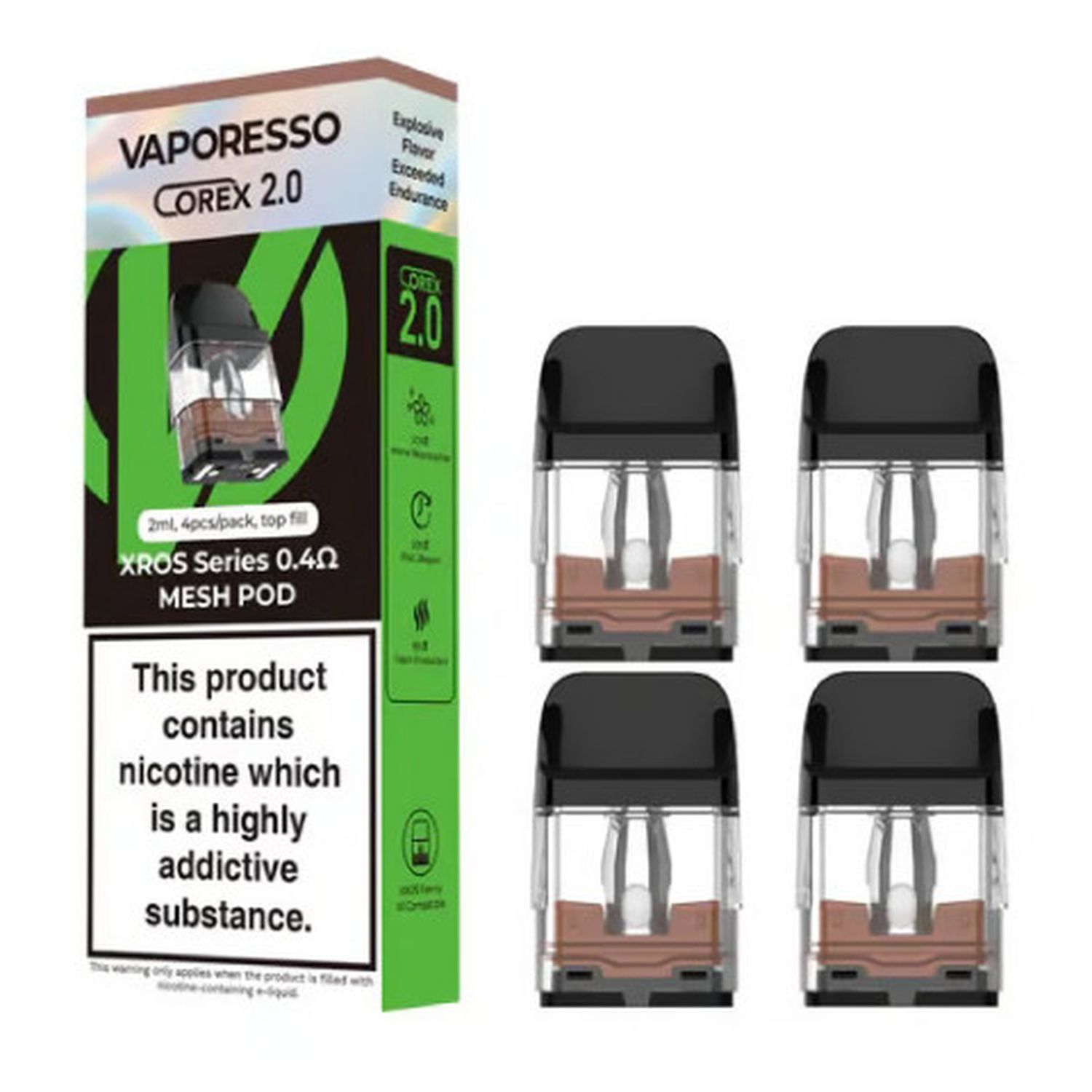 6943498697557 Vaporesso Cartucho Con Resistencia Vaporesso Xros Corex 0.4 Ohm 2Ml - Imagen 1