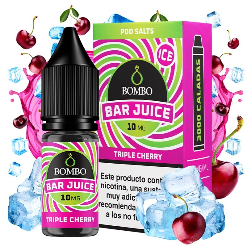 641837737365 TRIPLE CHERRY 10ML 10MG - BAR JUICE BY BOMBO - Imagen 1